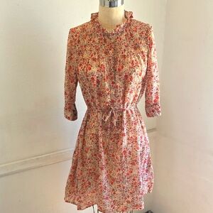 Isabel‎ Marant Red and Cream Floral Mini Dress